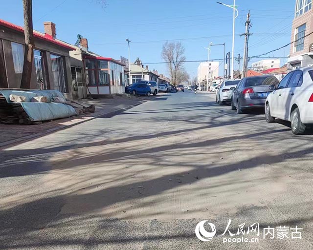 修復(fù)后的道路。開魯縣城管局供圖