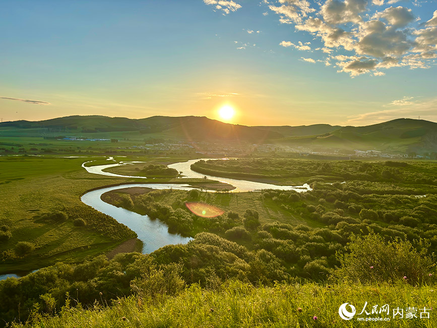 免渡河國家濕地公園日出。實(shí)習(xí)生 張雅新攝
