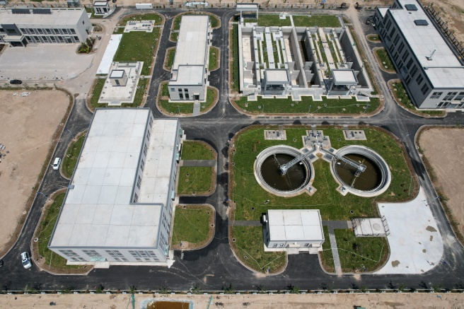 和林格爾新區(qū)空港南污水處理廠建設(shè)項(xiàng)目正式供電。王慶龍攝