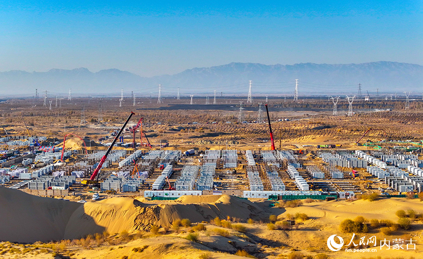 谷山梁3GW/12.8GWh儲能電站項目建設現(xiàn)場。王正攝