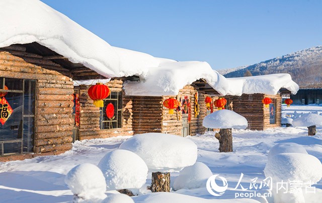 阿爾山雪村。阿爾山市委宣傳部供圖